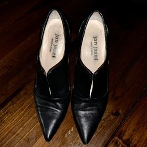 Jon Josef woman’s black heeled ankle booties size 5